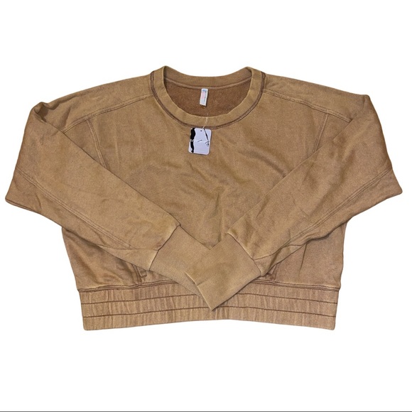 NWT Free People Cropped Crew Pullover - Picture 1 of 1